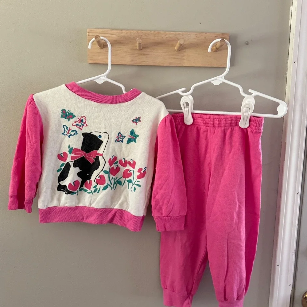 vintage 2pc cat set.